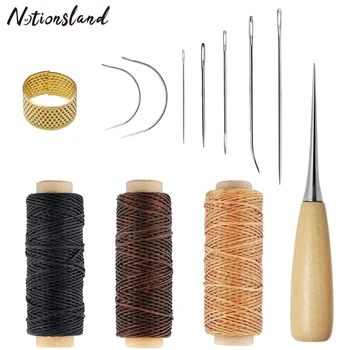 12pcs Hand Stitching Leather Craft Kit Starter Tools Set Hand Sewing Needles Waxed Thread Awl Sewing Supplies for Leather Repair
12pcs Hand Stitching Leather Craft Kit Starter Tools Set Hand Sewing Needles Waxed Thread Awl Sewing Supplies for Leather Repair