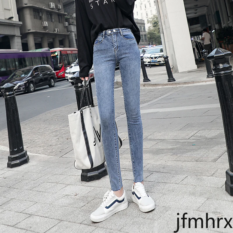 Spring Autumn 2020 New Pencil Skinny Jeans Female Raw Edge Korean Version Was Thin Elastic Breasted Trousers Jfmhrx Jeans Woman
Spring Autumn 2020 New Pencil Skinny Jeans Female Raw Edge Korean Version Was Thin Elastic Breasted Trousers Jfmhrx Jeans Woman