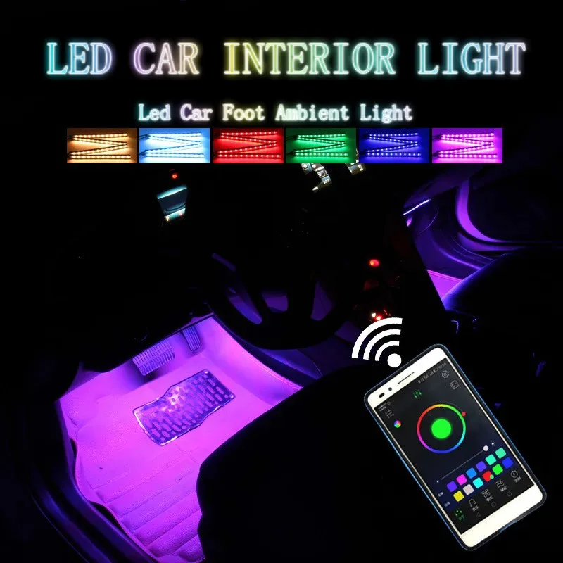 Car Atmosphere Light Foot Light 12V Cigarette Lighter Remote Backlight Control APP Interior Decorative Ambient LED Car Light
Car Atmosphere Light Foot Light 12V Cigarette Lighter Remote Backlight Control APP Interior Decorative Ambient LED Car Light