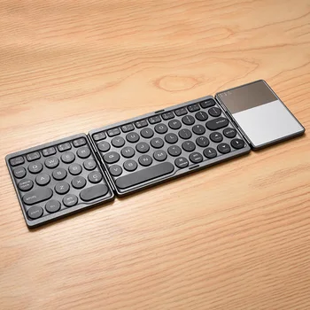 Mini Folding Bluetooth Keyboard Fold-Able Wireless Keypad Touch-Pad Triple Keyboard Mobile Flat Panel for Android Windows iOS
Mini Folding Bluetooth Keyboard Fold-Able Wireless Keypad Touch-Pad Triple Keyboard Mobile Flat Panel for Android Windows iOS