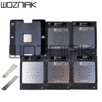 BEST for iPhoneA8 A9 A10 a11 a12 Baseband CPU NAND WIFI Audio BGA Reball Tin Net Stencil Repair Tool 
BEST for iPhoneA8 A9 A10 a11 a12 Baseband CPU NAND WIFI Audio BGA Reball Tin Net Stencil Repair Tool