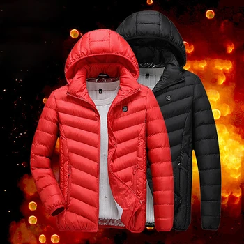 Heated Jackets Vest Down Cotton Mens Women Outdoor Coat USB Electric Heating Hooded Jackets Warm Winter Thermal Coat
Heated Jackets Vest Down Cotton Mens Women Outdoor Coat USB Electric Heating Hooded Jackets Warm Winter Thermal Coat