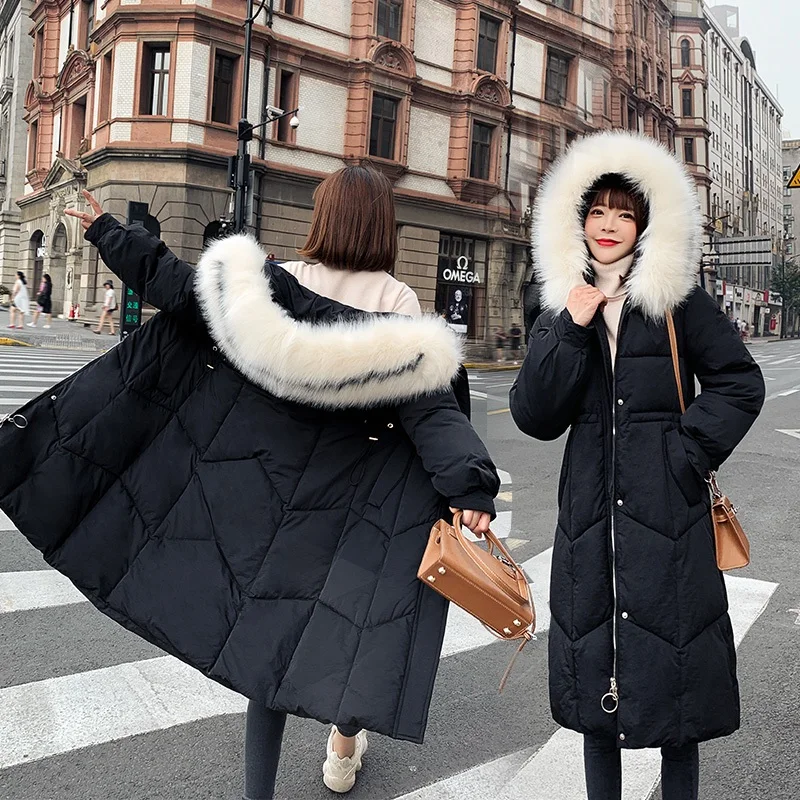 Down Cotton Parka Coats Winter 2019 New Womens Long Warm Cotton-padded Coats Female Big Fur Collar Hooded Cotton Jacket Overcoat
Down Cotton Parka Coats Winter 2019 New Womens Long Warm Cotton-padded Coats Female Big Fur Collar Hooded Cotton Jacket Overcoat
