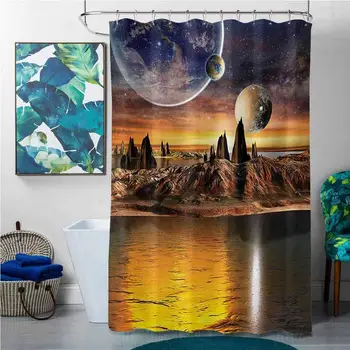 Shower Curtains Small Fantasy,Alien Planet with Earth Moon and Mountain Fantasy Sci Fi Galactic Future Cosmos Art,Multi,W60 x
Shower Curtains Small Fantasy,Alien Planet with Earth Moon and Mountain Fantasy Sci Fi Galactic Future Cosmos Art,Multi,W60 x