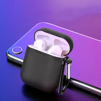 Portable Shockproof Dirtproof Soft Liquid Silicone Cover Wireless bluetooth Earphone Storage Case Hook for AirPods 1 / AirPods 2
Portable Shockproof Dirtproof Soft Liquid Silicone Cover Wireless bluetooth Earphone Storage Case Hook for AirPods 1 / AirPods 2