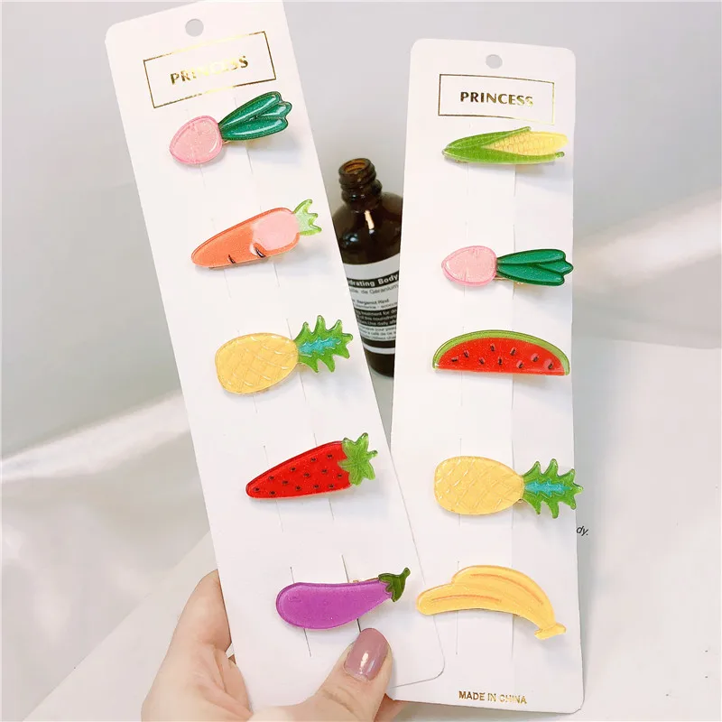 

1Set Girls Cute Cartoon Animal Fruit Colorfur Hairpins Children Sweet Hair Clip Barrettes Headband Kids Fashion Hair Accessories