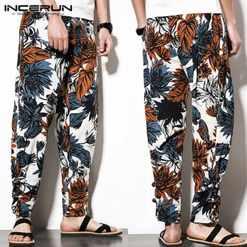 2020 Men Harem Pants Casual Joggers Loose Streetwear Vintage Pantalon Elastic Waist Cotton Trousers Ethnic Style Printed INCERUN
2020 Men Harem Pants Casual Joggers Loose Streetwear Vintage Pantalon Elastic Waist Cotton Trousers Ethnic Style Printed INCERUN