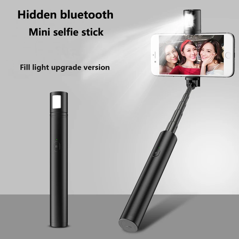 Wireless Bluetooth Mini Selfie Stick Self Timer Portable Handheld Foldable Lightweight Selfie Stick With LED Fill Lighte
Wireless Bluetooth Mini Selfie Stick Self Timer Portable Handheld Foldable Lightweight Selfie Stick With LED Fill Lighte