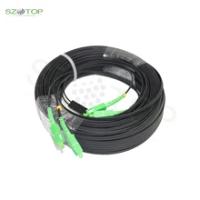 

SC APC 10M-200M FTTH Outdoor 3 Steel Dumplex mode Fiber Optic Patch Cord Single Mode Drop Cable