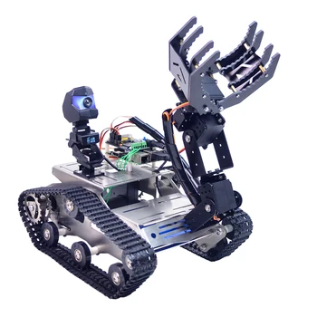 Programmable TH WiFi Bluetooth FPV Tank Robot Car Kit With Arm For Arduino MEGA For Kid - Standard Version Large Claw/Small Claw
Programmable TH WiFi Bluetooth FPV Tank Robot Car Kit With Arm For Arduino MEGA For Kid - Standard Version Large Claw/Small Claw