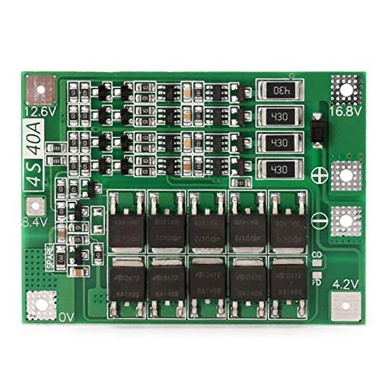 4S 40A Li-ion Lithium Battery 18650 Charger PCB BMS Protection Board with Balance For Drill Motor 14.8V 16.8V Lipo Cell Module
4S 40A Li-ion Lithium Battery 18650 Charger PCB BMS Protection Board with Balance For Drill Motor 14.8V 16.8V Lipo Cell Module