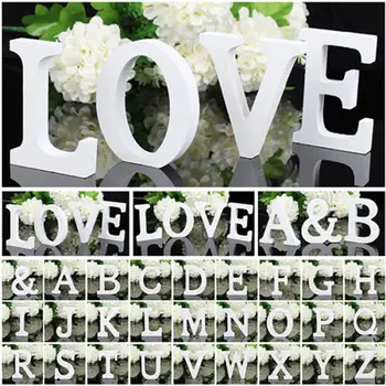Wooden Letter wedding decoration Alphabet Word Wood White English Letters For Kids Boy Girls Baby Shower Happy Birthday Wedding 
Wooden Letter wedding decoration Alphabet Word Wood White English Letters For Kids Boy Girls Baby Shower Happy Birthday Wedding