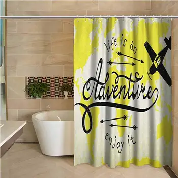 Adventure Precision Custom Shower Curtain Life is an Adventure Quote Map of The World Small Airplane Traveling Art Print Modern
Adventure Precision Custom Shower Curtain Life is an Adventure Quote Map of The World Small Airplane Traveling Art Print Modern