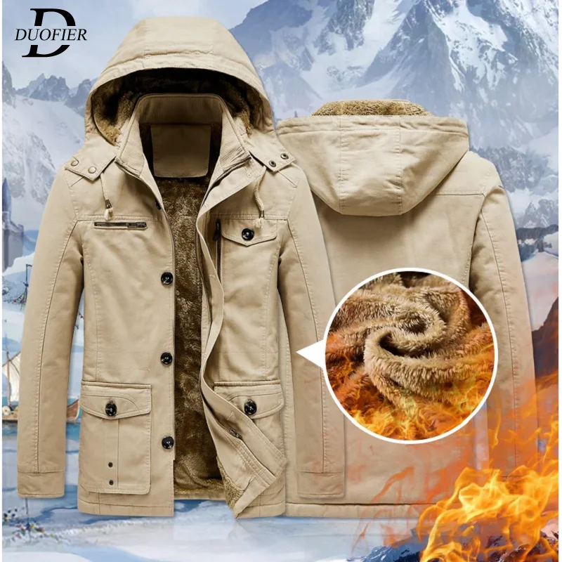 2023 Men's Winter New Jackets Fleece Thicken Cotton Men Casual Hooded Jacket Multi Pockets Mid Long Windbreaker Outerwear Mens
2023 Men's Winter New Jackets Fleece Thicken Cotton Men Casual Hooded Jacket Multi Pockets Mid Long Windbreaker Outerwear Mens