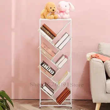 Multilayer Simple Bookshelf Receiving Shelf Simple Modern Ground Children's Bookshelf Tree Bookshelf