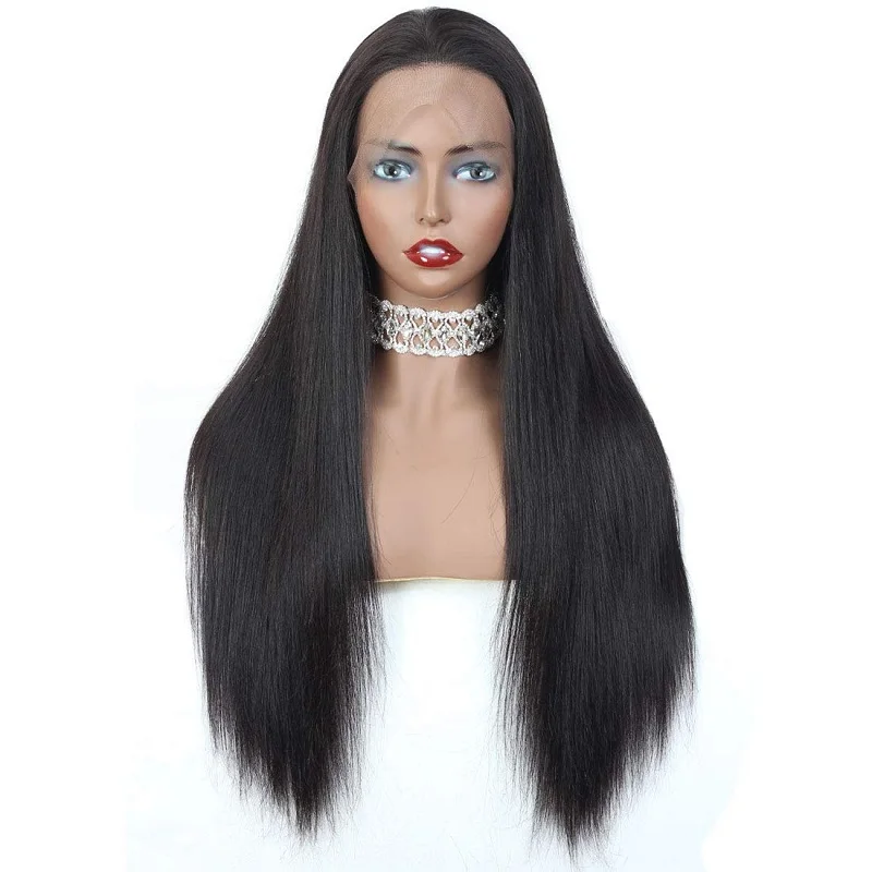 Lace Front Human Hair Wigs 13x6 Straight Wig Brazilian Remy Pre Plucked Lace Front Wig 180 Density Glueless For Women Full End