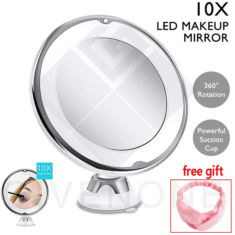Flexible Makeup Mirror 10X Magnifying Mirrors LED Lighted Touch Screen Vanity Mirror Portable Dressing Table Cosmetic Mirrors
Flexible Makeup Mirror 10X Magnifying Mirrors LED Lighted Touch Screen Vanity Mirror Portable Dressing Table Cosmetic Mirrors