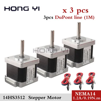 Free shipping 3pcs NEMA 14 1.8 Degrees Hybrid Stepper Motor 2-Phase 35*35*35mm length 1900g.cm 1.2A For CNC
Free shipping 3pcs NEMA 14 1.8 Degrees Hybrid Stepper Motor 2-Phase 35*35*35mm length 1900g.cm 1.2A For CNC