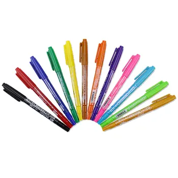 12 Pcs Color Office And School Supplies Oily Marker Pen Fineliner Painting Watercolor Art Double Tip School Supplies Brush Pen
12 Pcs Color Office And School Supplies Oily Marker Pen Fineliner Painting Watercolor Art Double Tip School Supplies Brush Pen