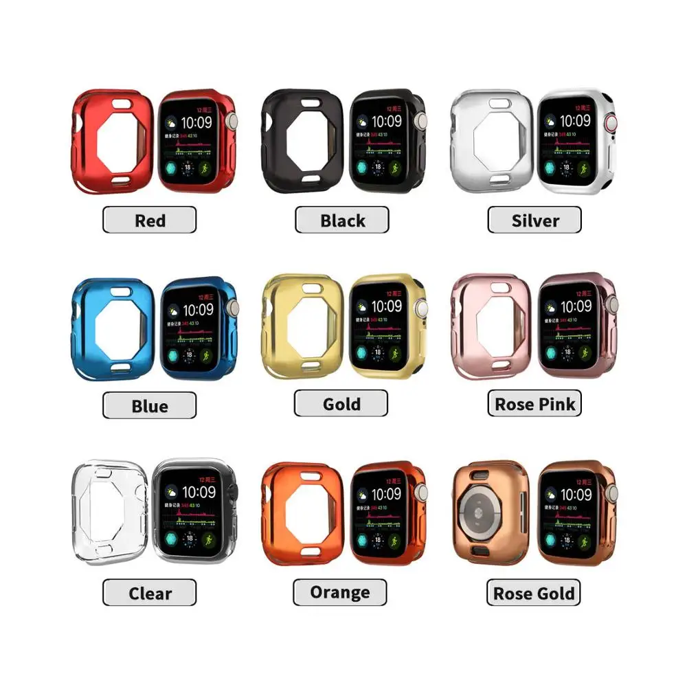 9 Pack Frame Protector Watch Cover For Apple Watch Series5/4 40mm TPU Electroplated Color Protective Bumper Case For iwatch
9 Pack Frame Protector Watch Cover For Apple Watch Series5/4 40mm TPU Electroplated Color Protective Bumper Case For iwatch