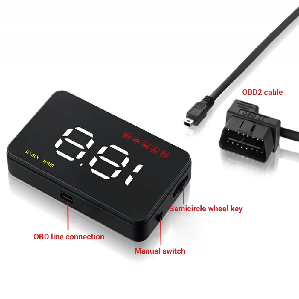 Car HUD OBD Head Up Display Digital Speedometer Windshield Projector Fatigue Alarm Fuel Speed Gauge A1000
Car HUD OBD Head Up Display Digital Speedometer Windshield Projector Fatigue Alarm Fuel Speed Gauge A1000