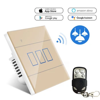 Wifi Wall Light Switch Glass Screen Touch App Control Smart Wireless Wall Switch Work With Alexa Google Home 1/2/3 GANG EU Type
Wifi Wall Light Switch Glass Screen Touch App Control Smart Wireless Wall Switch Work With Alexa Google Home 1/2/3 GANG EU Type