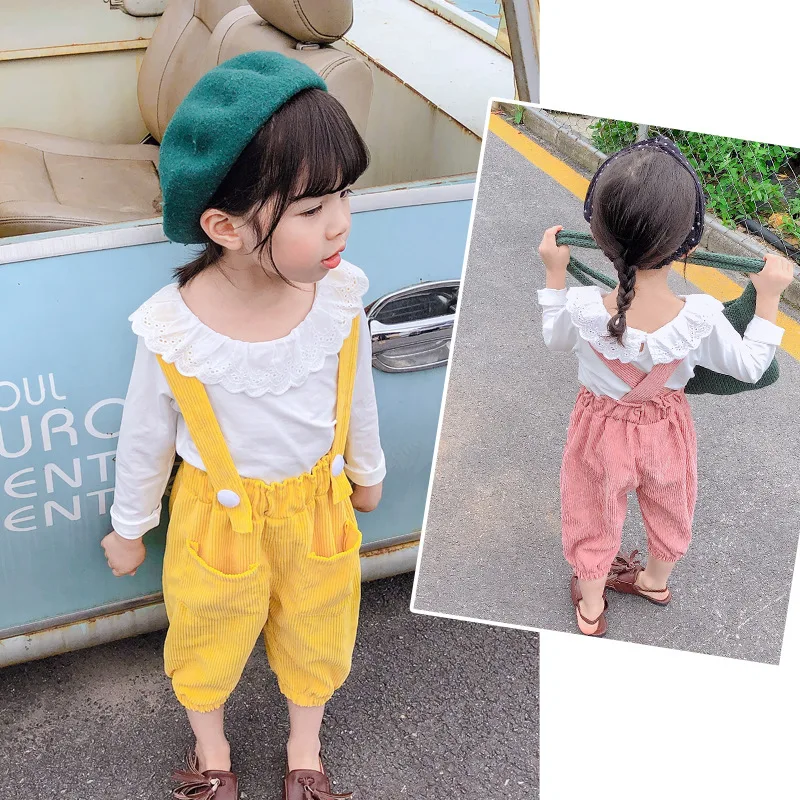Childrenswear 2019 Autumn New Style Girls Corduroy Suspender Pants Set GIRL'S Spring And Autumn Two-Piece Set
Childrenswear 2019 Autumn New Style Girls Corduroy Suspender Pants Set GIRL'S Spring And Autumn Two-Piece Set