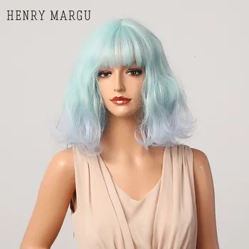 HENRY MARGU Water Wave Blue Ombre Synthetic Wigs With Bangs Heat Resistant Cosplay Wig For for Black Women Natural Hair Wigs
HENRY MARGU Water Wave Blue Ombre Synthetic Wigs With Bangs Heat Resistant Cosplay Wig For for Black Women Natural Hair Wigs