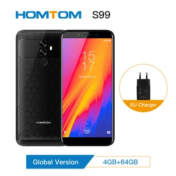 Original Global Version HOMTOM S99 Mobile Phone Android 8 5.5" 4GB 64GB 21MP MTK6750 Quad-Core 6200mAh large battery Smartphone
Original Global Version HOMTOM S99 Mobile Phone Android 8 5.5" 4GB 64GB 21MP MTK6750 Quad-Core 6200mAh large battery Smartphone
