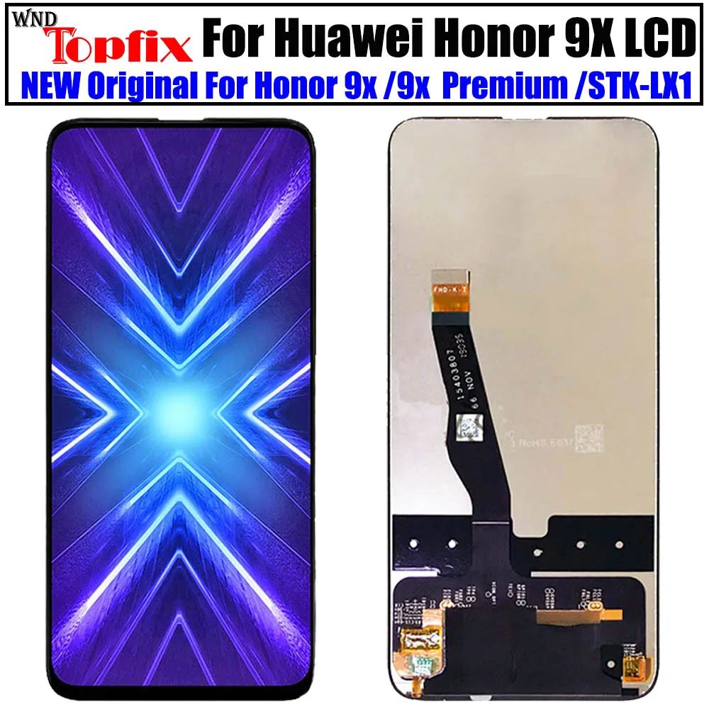100% протестированный для Huawei Honor 9X ЖК дисплей сенсорный экран дигитайзер сборка