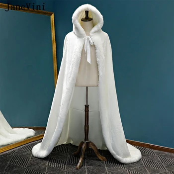 JaneVini 2020 Winter Warm Faux Fur Bolero Long Bridal Cape Cloak Women Wedding Long Hooded Shawls Evening Party Wraps Jackets
JaneVini 2020 Winter Warm Faux Fur Bolero Long Bridal Cape Cloak Women Wedding Long Hooded Shawls Evening Party Wraps Jackets