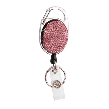 Swivel Carabiner With Belt Gift Retractable Badge Holder Portable Fashion Clip On Bling Rhinestone Recoil Clasps Reel Key Ring
Swivel Carabiner With Belt Gift Retractable Badge Holder Portable Fashion Clip On Bling Rhinestone Recoil Clasps Reel Key Ring