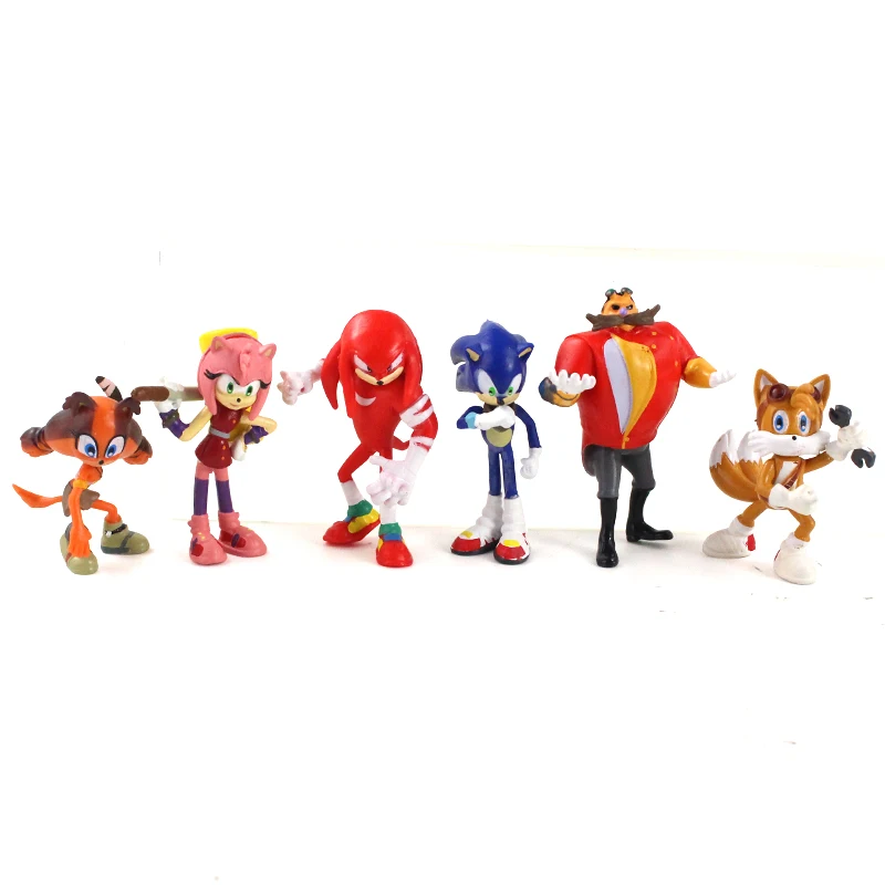 5-7cm 6pcs/set Sonic Boom Rare Dr Eggman Shadow Tails Characters PVC Sonic Action Figures Model Toy gifts for children