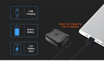 AT1 GPS Car Tracker 6000mAh Battery Super Long Standby Time GPS + LBS + WIFI Positioning Magnetic Suction Charging APP Tracking