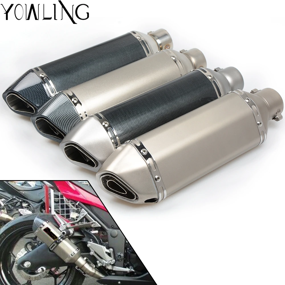 

Universal Motorcycle Exhaust Modify Motocross Exhaust Muffler with DB killer For FZ6 CBR250 CB600 MT07 Aprilia RSV4 TUONO V4R