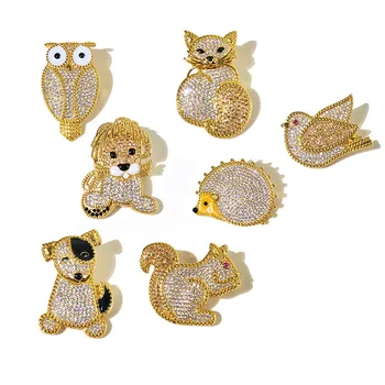 European and American creative brooches, fashion hundred matching accessories, light luxury, wild micro-inlaid animal series 
European and American creative brooches, fashion hundred matching accessories, light luxury, wild micro-inlaid animal series