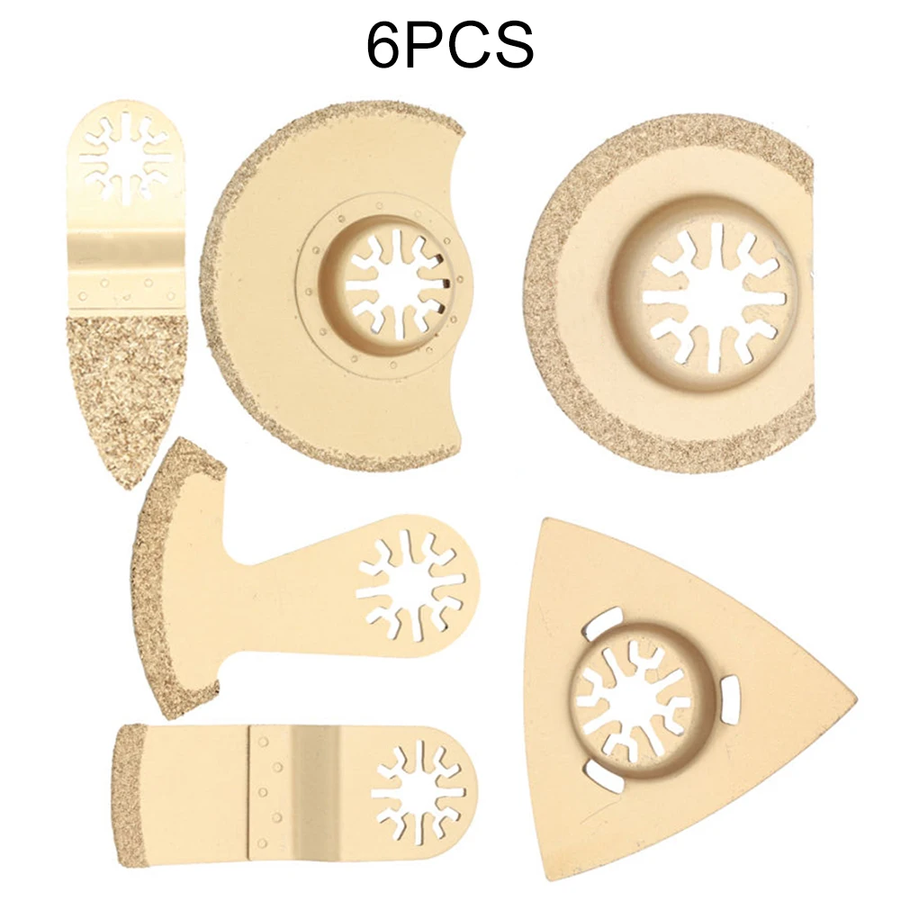 6PCS/Set Carbide Oscillating Multi Tool Saw Blades For Quick Change Multi-tools Prorous Concrete Cement Ceramics Cutter Tile
6PCS/Set Carbide Oscillating Multi Tool Saw Blades For Quick Change Multi-tools Prorous Concrete Cement Ceramics Cutter Tile