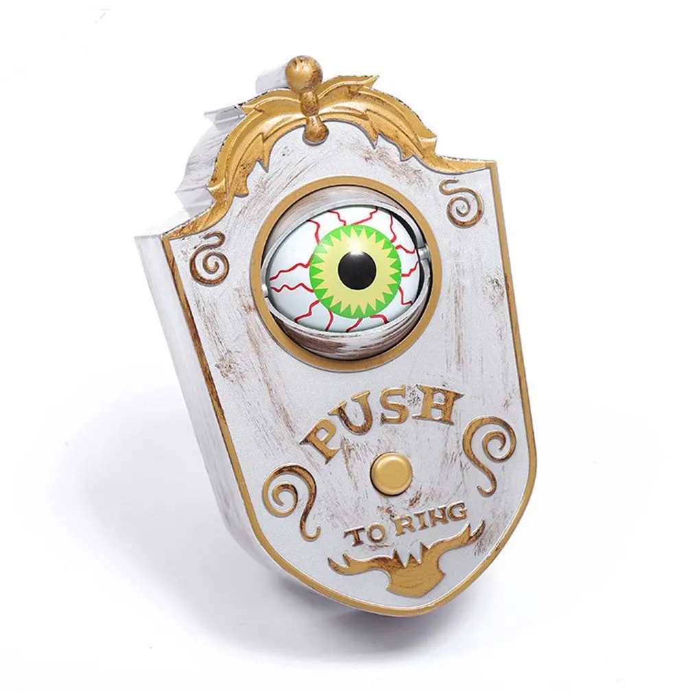 Animated Single Eye Door Bell Sound Doorbell Eye Light Sound Halloween Prop Scary Spooky Sound Halloween Decoration Bell