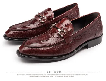 Men's Leather Shoes Oxfords Men Shoes Embossed Crocodile Pattern Leather Shoes 
Men's Leather Shoes Oxfords Men Shoes Embossed Crocodile Pattern Leather Shoes