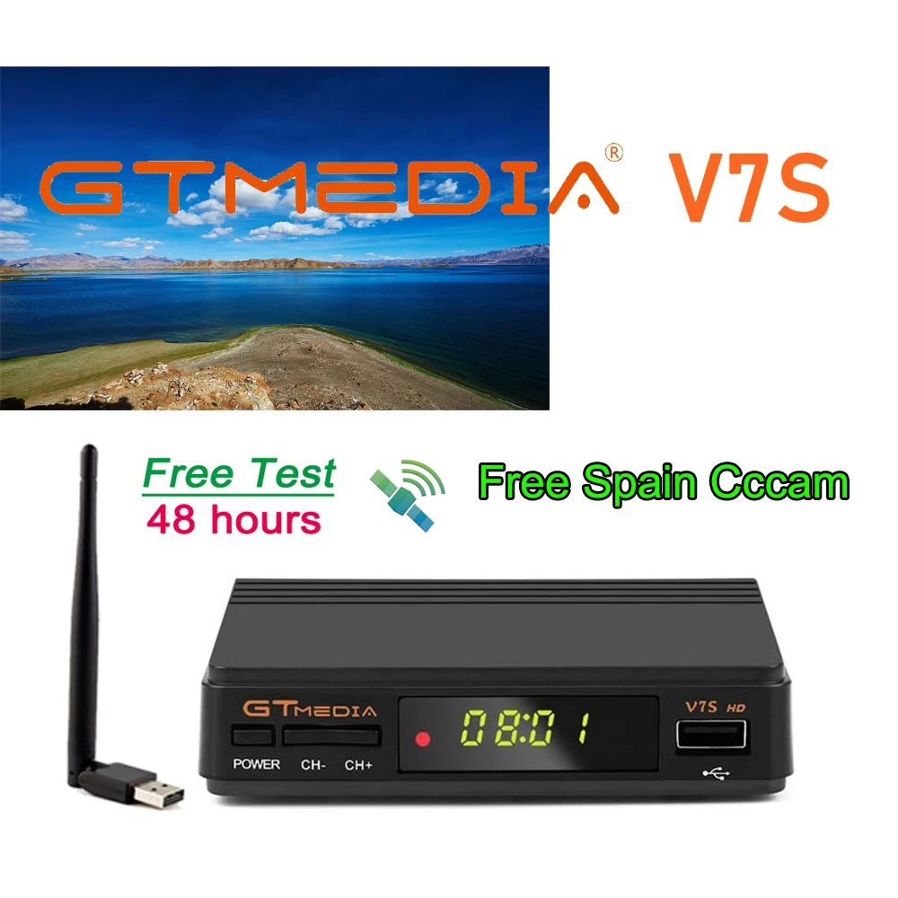 GT MEDIA V7S HD Satellite Receiver Full 1080P DVB-S2 HD with 1 Year European Cccam Cline spain power vu VS FREE SAT V7 decoder
GT MEDIA V7S HD Satellite Receiver Full 1080P DVB-S2 HD with 1 Year European Cccam Cline spain power vu VS FREE SAT V7 decoder