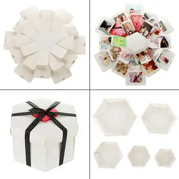 Explosion box Hexagonal multilayer finished product Surprise confession DIY photo album
Explosion box Hexagonal multilayer finished product Surprise confession DIY photo album