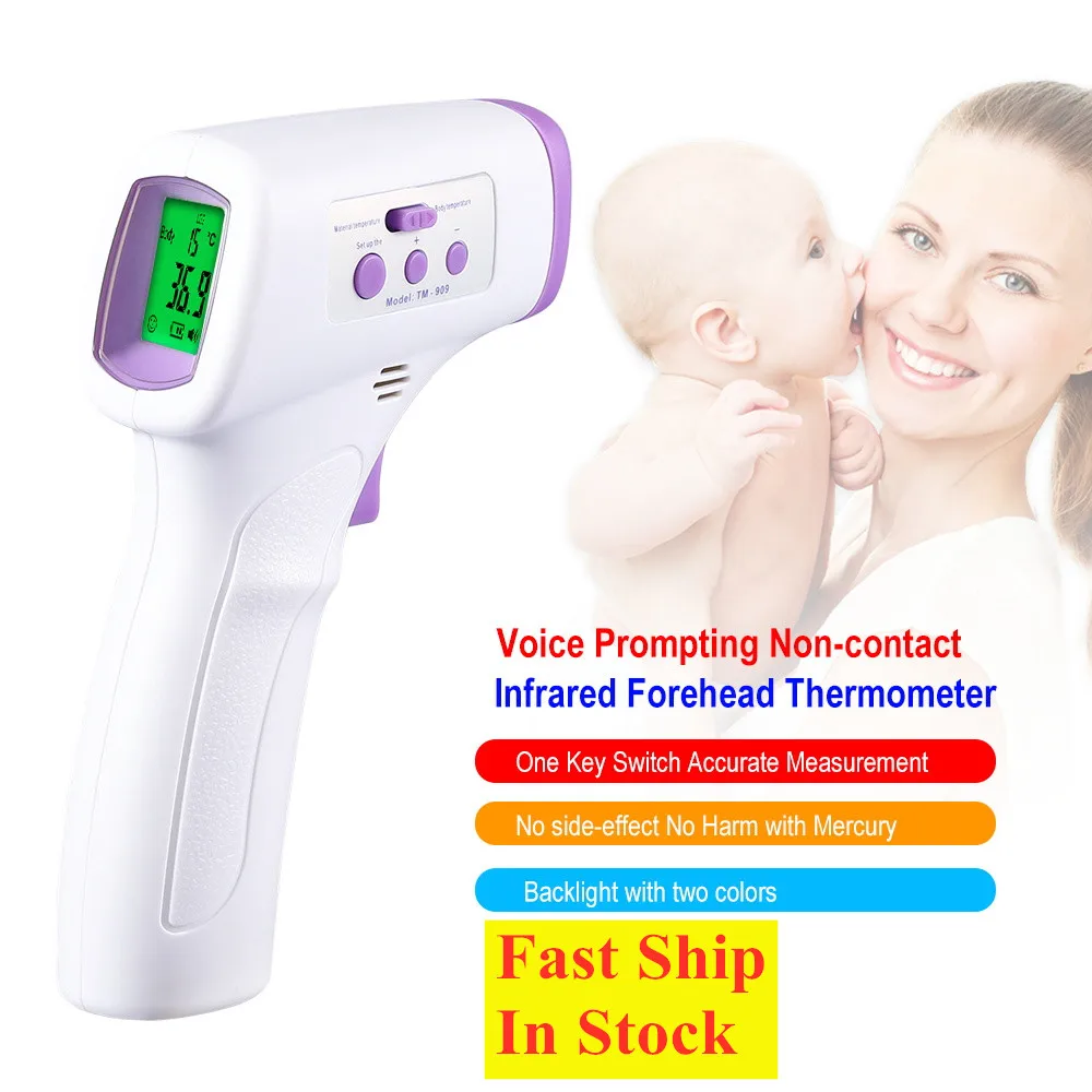 Forehead Thermometer IR Non-Contact Temperature Meter Gun Handheld Laser Pyrometer Muti-fuction Baby/Adult Digital Termometer
Forehead Thermometer IR Non-Contact Temperature Meter Gun Handheld Laser Pyrometer Muti-fuction Baby/Adult Digital Termometer