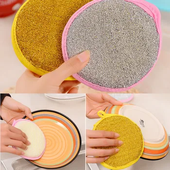 Round Shaped Efficient Sponge Bowl Cleaning Brush Double Faced Random Color Practical Kitchen Dish Washing Cloth Scouring Pad
Round Shaped Efficient Sponge Bowl Cleaning Brush Double Faced Random Color Practical Kitchen Dish Washing Cloth Scouring Pad