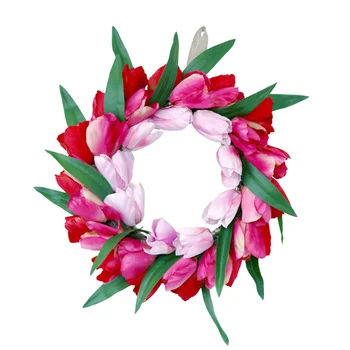 1Pc Simulation Flower Wreath Tulip Garland Wedding Decoration Party Supplies for Door Wall Showcase Decor (Rosy)
1Pc Simulation Flower Wreath Tulip Garland Wedding Decoration Party Supplies for Door Wall Showcase Decor (Rosy)