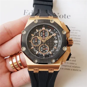 

Fashion Royal Men's Oak Watch Multifunction Chronograph Quartz Movement 316L Stainless Steel 44mm