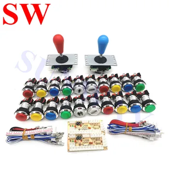 Arcade Joystick DIY Kit Zero Delay USB Encoder To PC with Arcade Sanwa Joystick and Chrome Push Buttons For Arcade Mame Part Kit
Arcade Joystick DIY Kit Zero Delay USB Encoder To PC with Arcade Sanwa Joystick and Chrome Push Buttons For Arcade Mame Part Kit