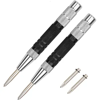 2-Piece Super Strong Automatic Centre Punch, 6-Inch, 2Pc Hardened Tip,Adjustable Spring Loaded Metal Drill Tool
2-Piece Super Strong Automatic Centre Punch, 6-Inch, 2Pc Hardened Tip,Adjustable Spring Loaded Metal Drill Tool