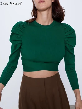 Front Cross-type Split design Waist Puff sleeve Knit Sweater Ms. Autumn and winter Irregular Outerwear Bottom Pullover Inside
Front Cross-type Split design Waist Puff sleeve Knit Sweater Ms. Autumn and winter Irregular Outerwear Bottom Pullover Inside