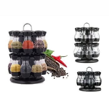Rotating Cruet Condiment Seasoning Jars Set Spices Pepper Sprays Storage Bottles Salt Shakers 2 Size Holder Kitchen Organizer
Rotating Cruet Condiment Seasoning Jars Set Spices Pepper Sprays Storage Bottles Salt Shakers 2 Size Holder Kitchen Organizer