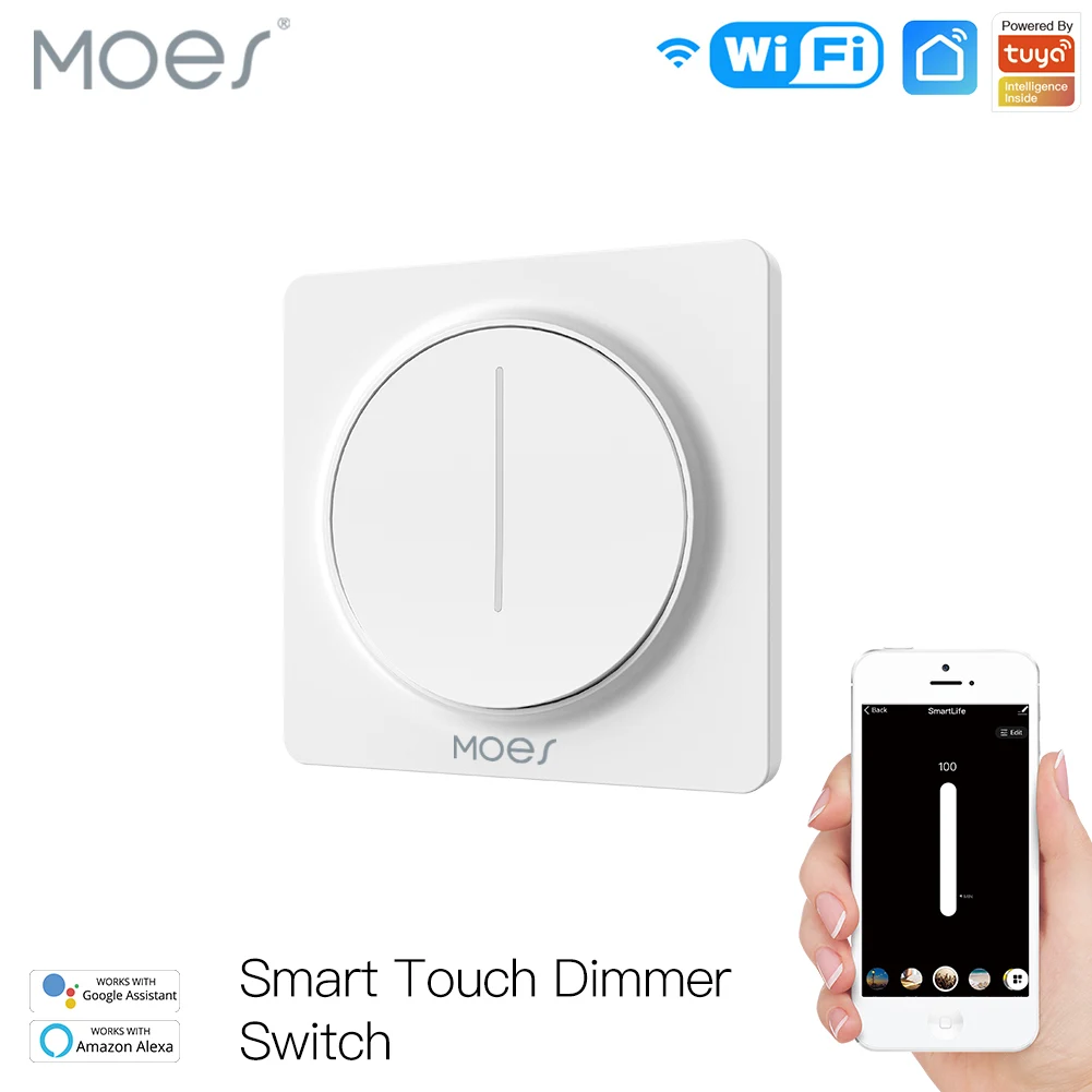 New WiFi Smart Touch Light Dimmer Switch Touch Timer Brightness Memory Smart Life/Tuya APP Remote Control Work with Alexa Google
New WiFi Smart Touch Light Dimmer Switch Touch Timer Brightness Memory Smart Life/Tuya APP Remote Control Work with Alexa Google